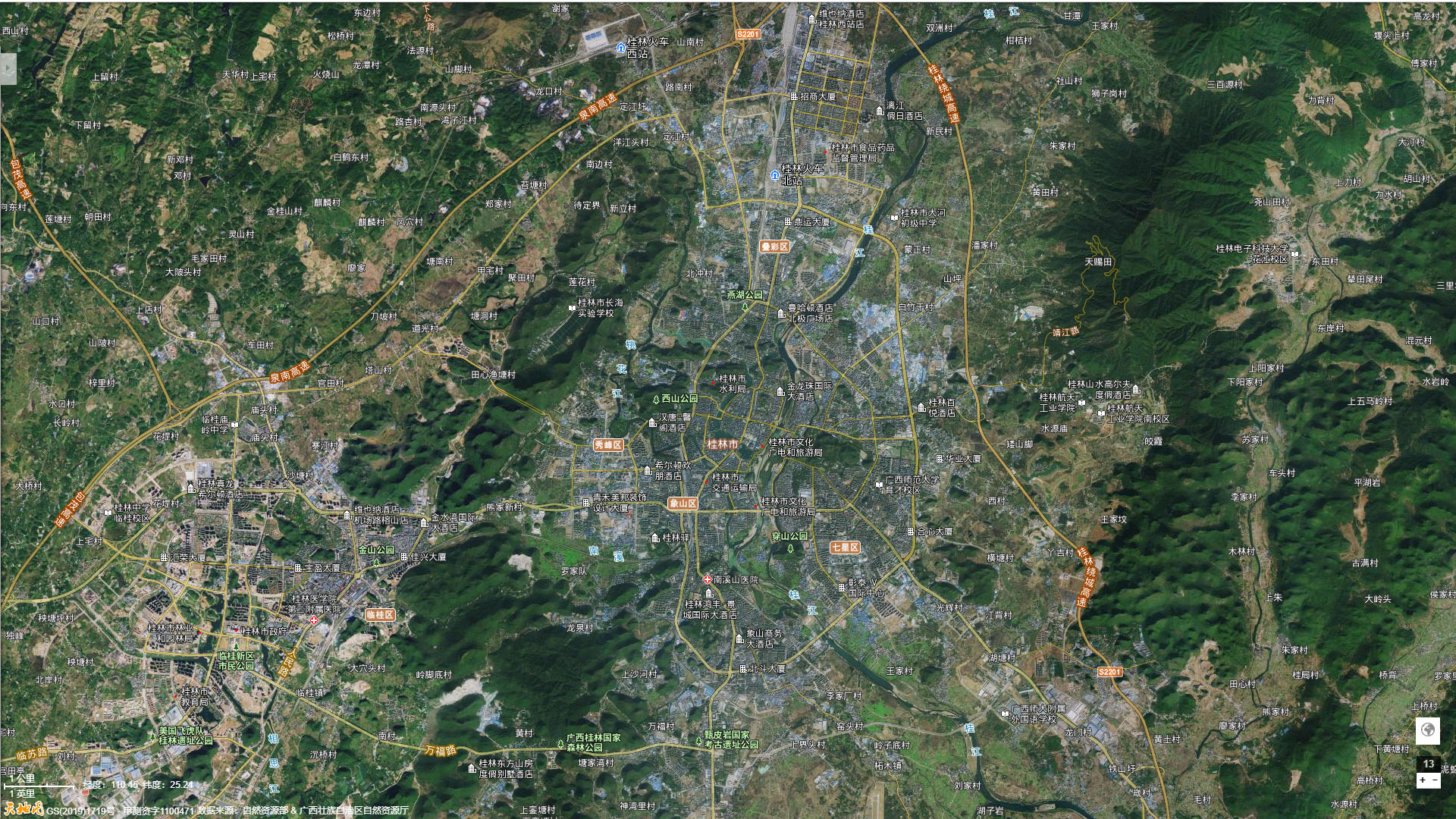 桂林市城区地图